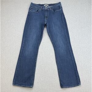 Levis Jeans Womens 10M (30x32) Blue Cotton Blend Stretch Classic Bootcut Leg